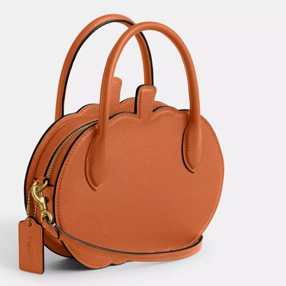 Limited Edition Coach Pumpkin-Shaped Orange Crossbody Bag